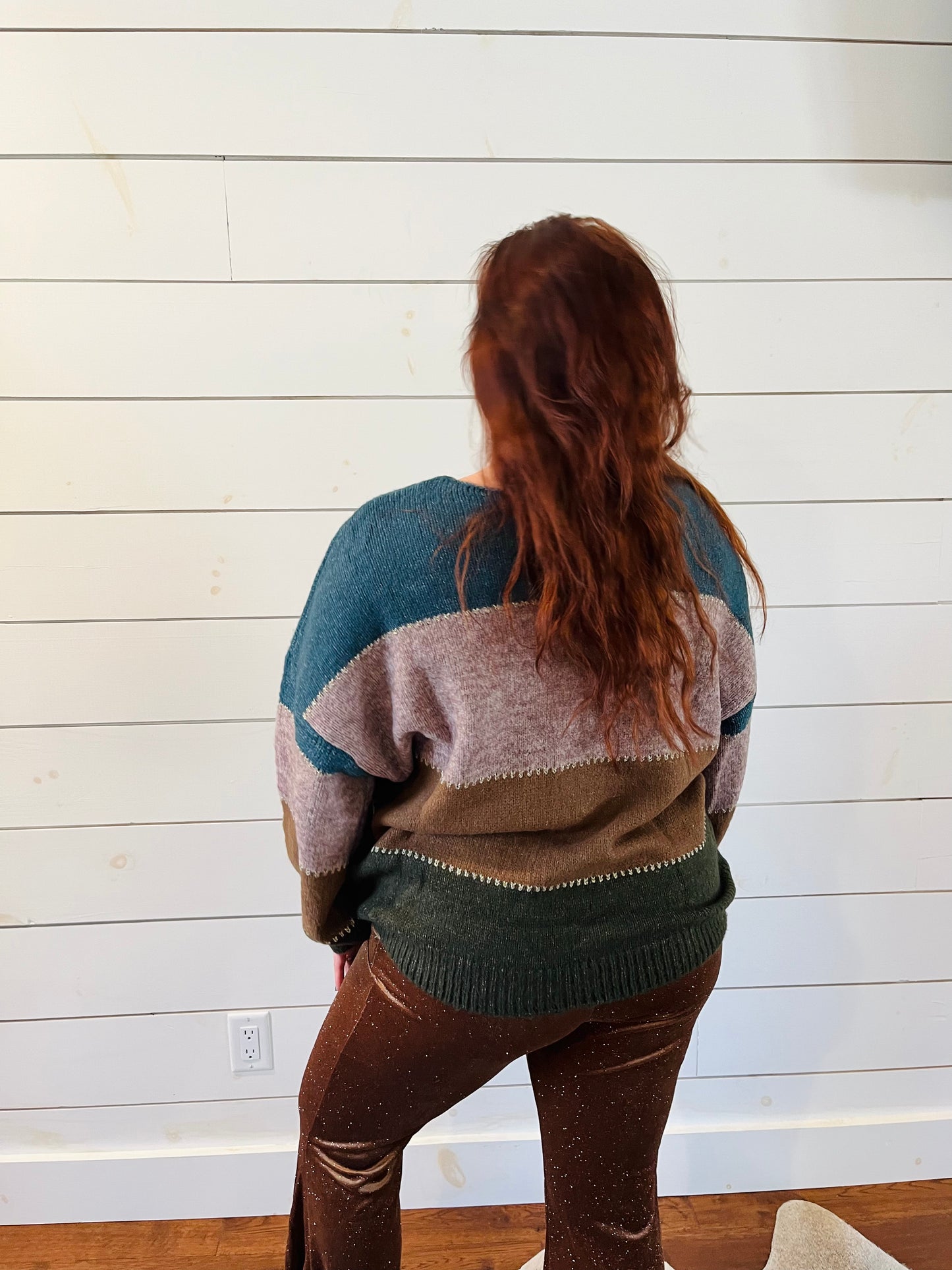 Color Block Sweater in Plus